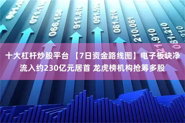 十大杠杆炒股平台 【7日资金路线图】电子板块净流入约230亿元居首 龙虎榜机构抢筹多股